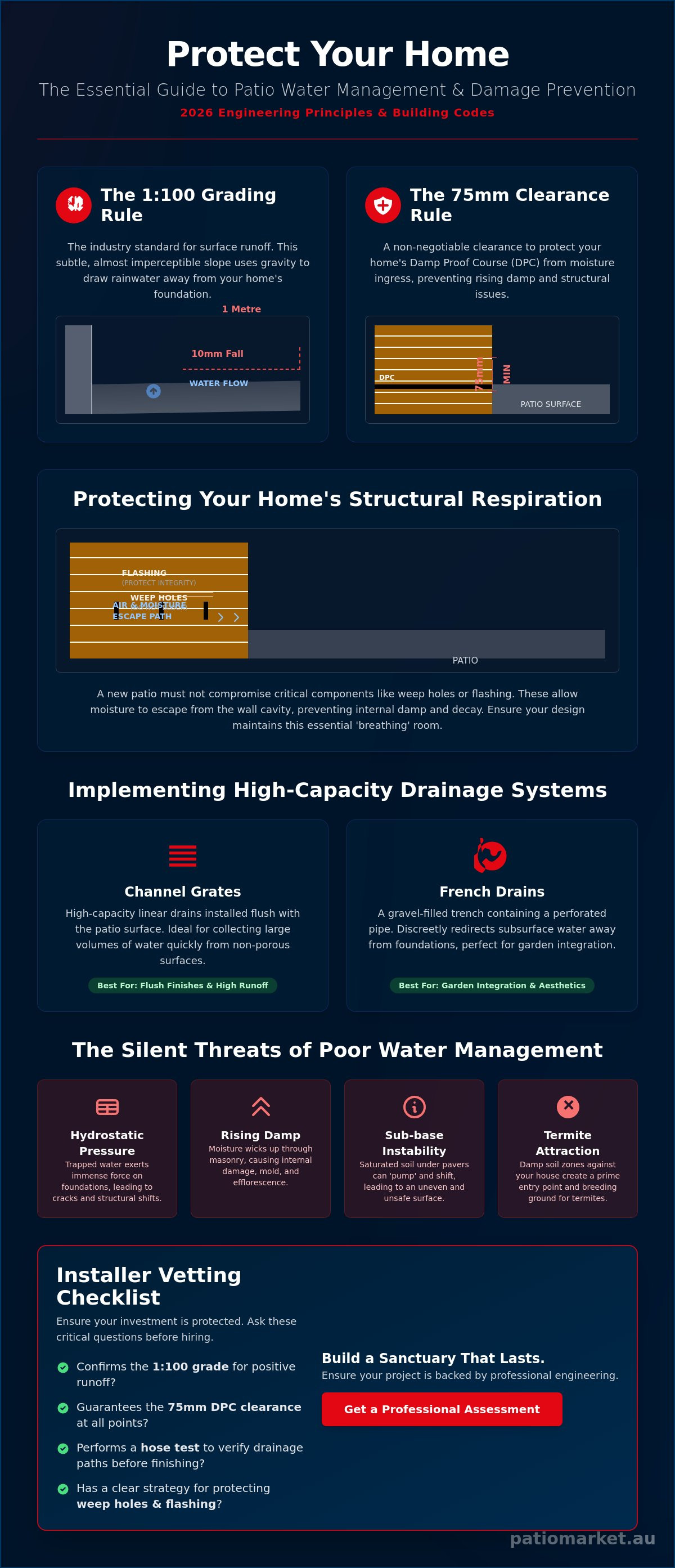 Preventing Water Damage to Your House from a New Patio: The 2026 Design Guide